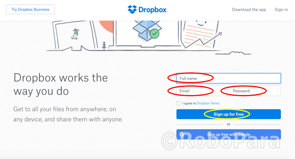 How to share Large Files — Dropbox | RoboPara